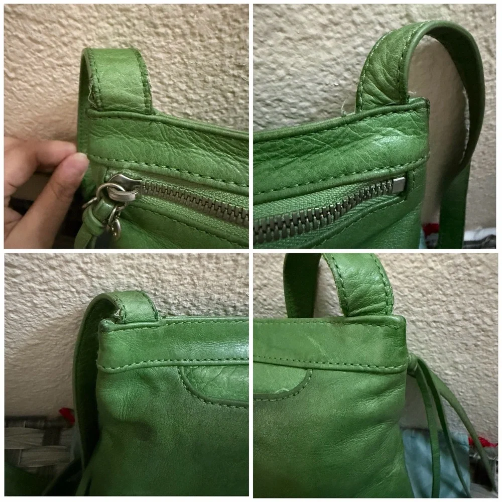 HOBO The Original Green Leather Crossbody Bag - Picture 15 of 16